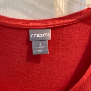 Sz 3 coral top from Chicos
